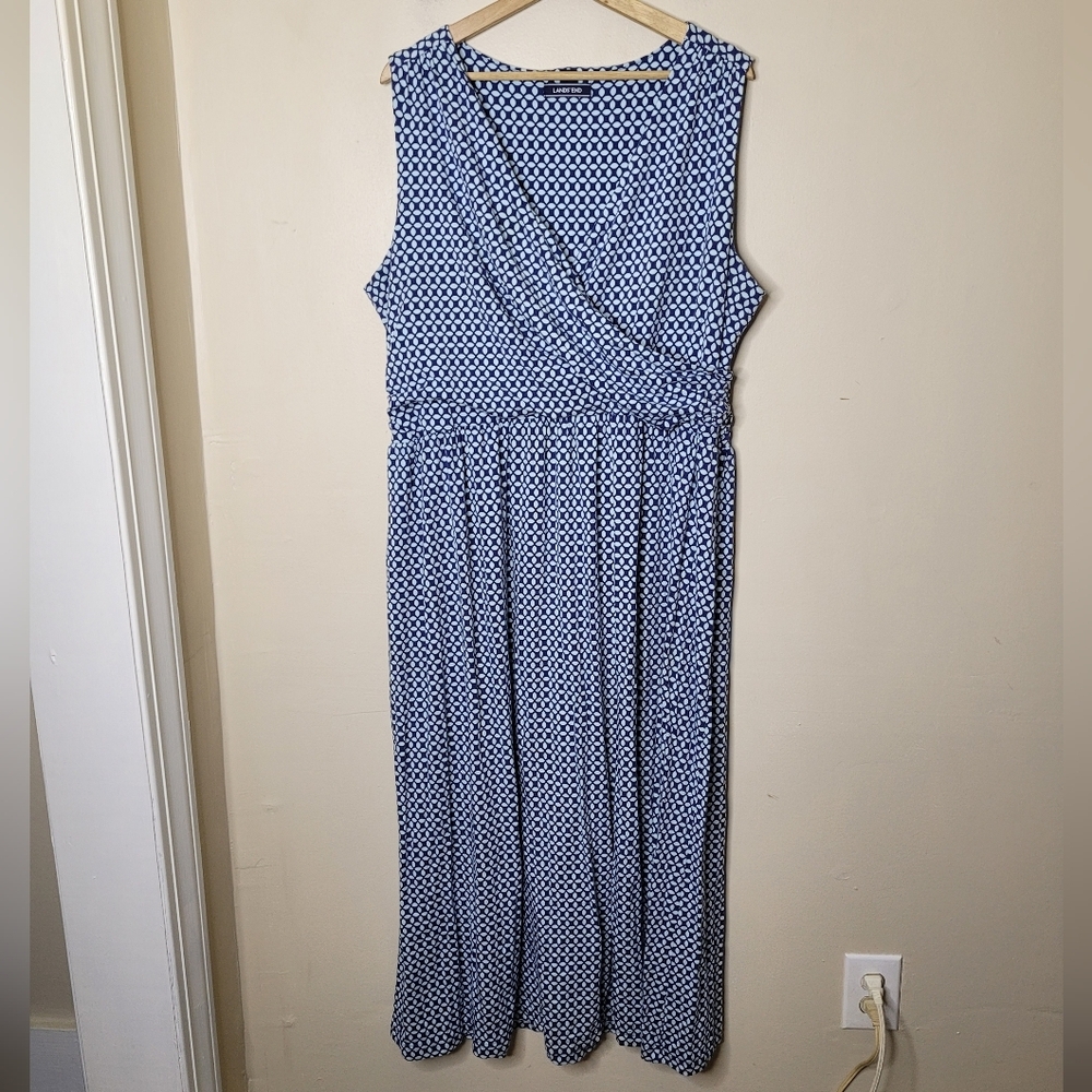 Lands End Sleeveless Maxi Dress Jersey Knit  Stretch Size 1X - Picture 2 of 6